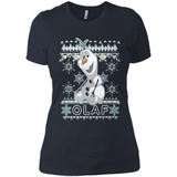 Olaf frozen ugly christmas sweater - Ladies' Boyfriend T-Shirt
