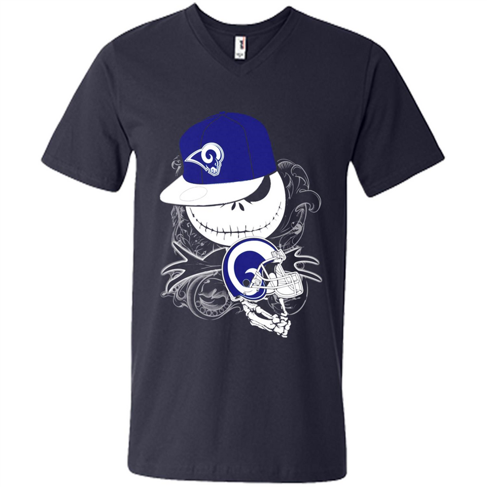 Jack Skellington The Nightmare Before Christmas-Rams Football - Men's V-Neck
