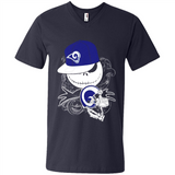 Jack Skellington The Nightmare Before Christmas-Rams Football - Men's V-Neck