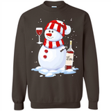 Cute Snowman drink Red Wine Christmas - Sweatshirt