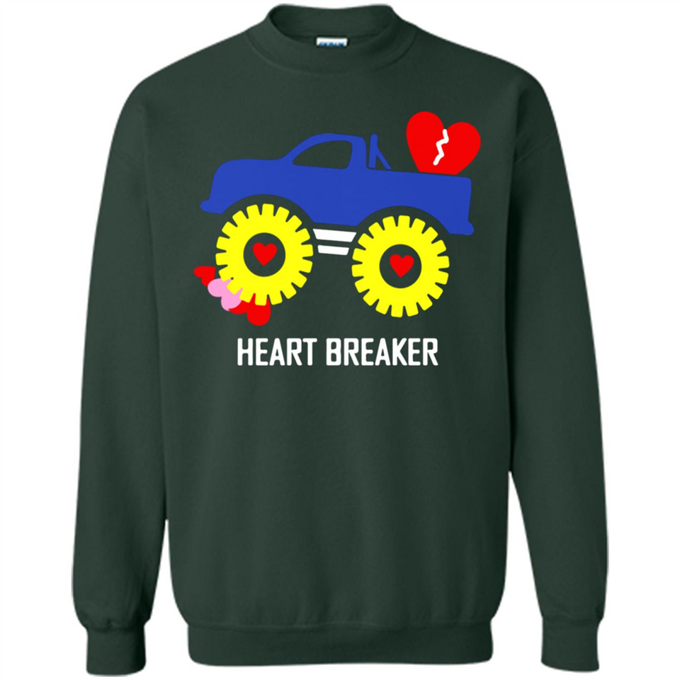 HEART BREAKER BLUE MONSTER TRUCK VALENTINE'S DAY