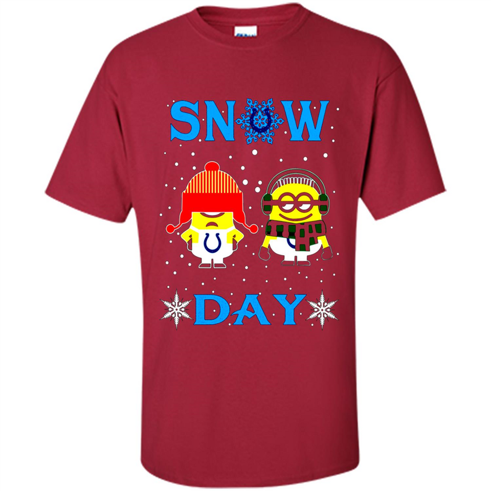 Snow Day Shirt For Indianapolis Colts Vs Minion Fans pingpong