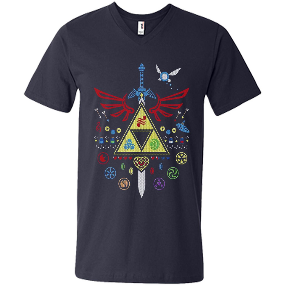 Song of Christmas Time the Legend of Zelda Ugly Sweater Perfect Christmas - Men's V-Neck