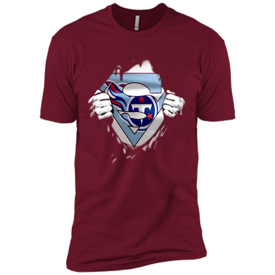 Tennessee Titans And Superman Fans - Premium Short Sleeve T-Shirt