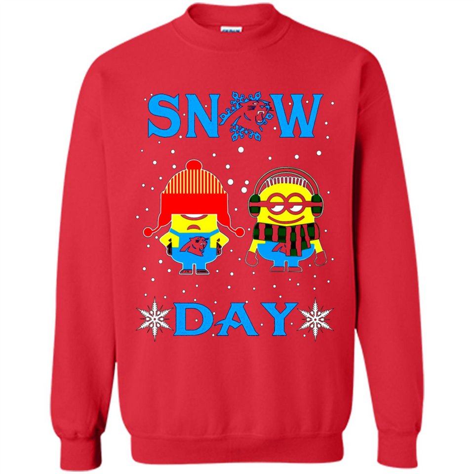 Snow Day Shirt For Carolina Panthers Vs Minion Fans pingpong