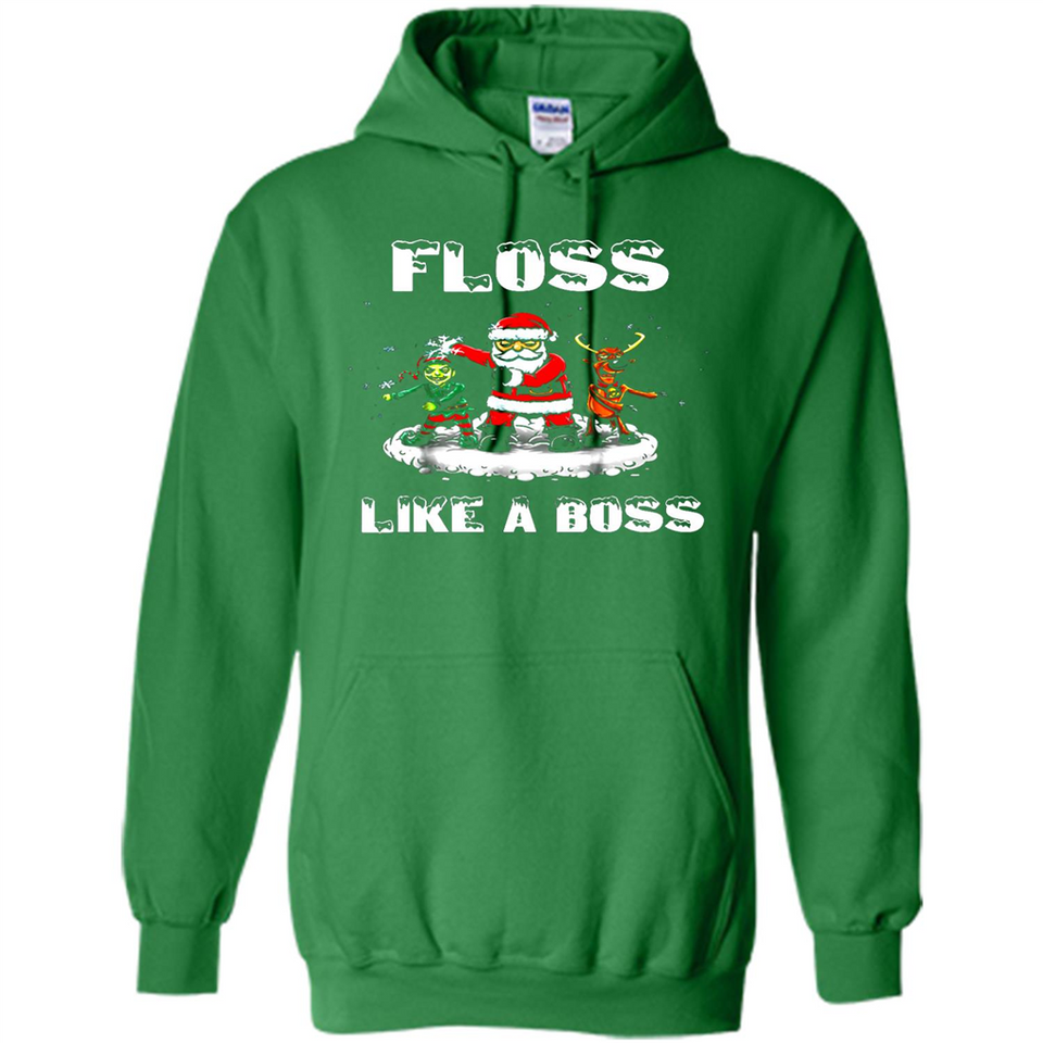 Floss Like A Boss Santa Flossing Dance Funny - Hoodie