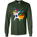 Christmas Dabbing Unicorn - Long Sleeve T-Shirt