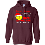 Dear Santa I Really Did Try To Be A Nice Softball Mom T-Shirt - Hoodie