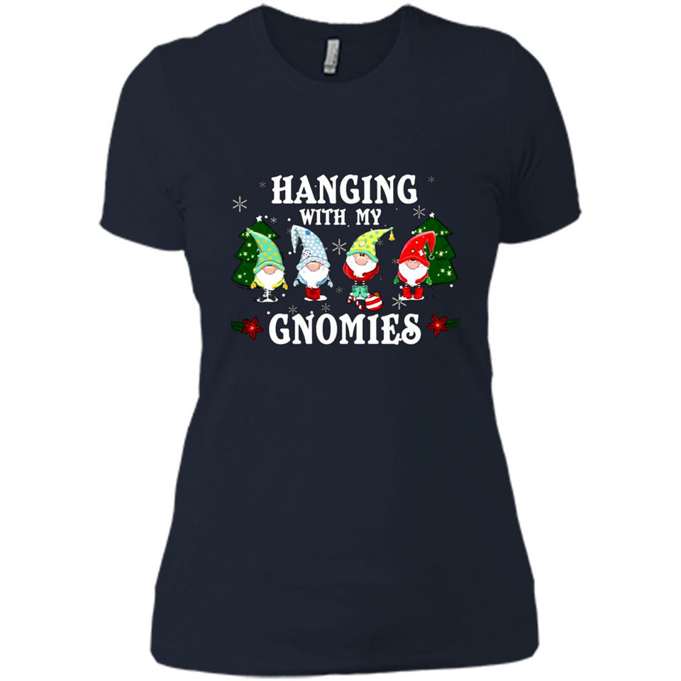 Christmas Garden Gnome Hanging With My Gnomies Shirt Sweater - Ladies' Boyfriend T-Shirt