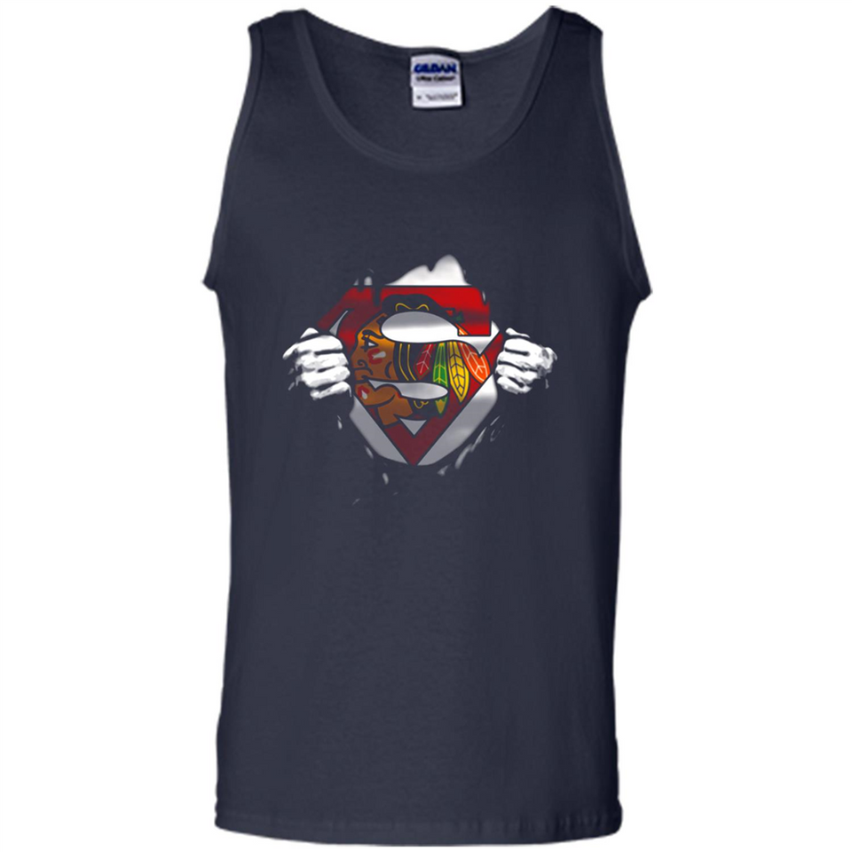 Chicago Blackhawks And Superman Fans - Tank Top