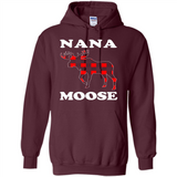 Nana Moose Funny Christmas Plaid Buffalo T-Shirt - Hoodie