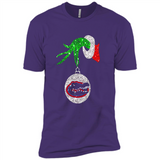 Funny Florida Gators Glitter Grinch Monogram Ornament Christmas Gift - Premium Short Sleeve T-Shirt