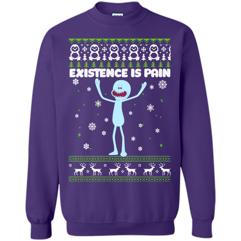 Mr Meeseeks Xistence Is Pain Ugly Christmas - Sweatshirt