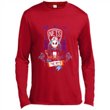 Brooklyn Nets Halloween The Nightmare Before Christmas - Canvas Long Sleeve T-Shirt