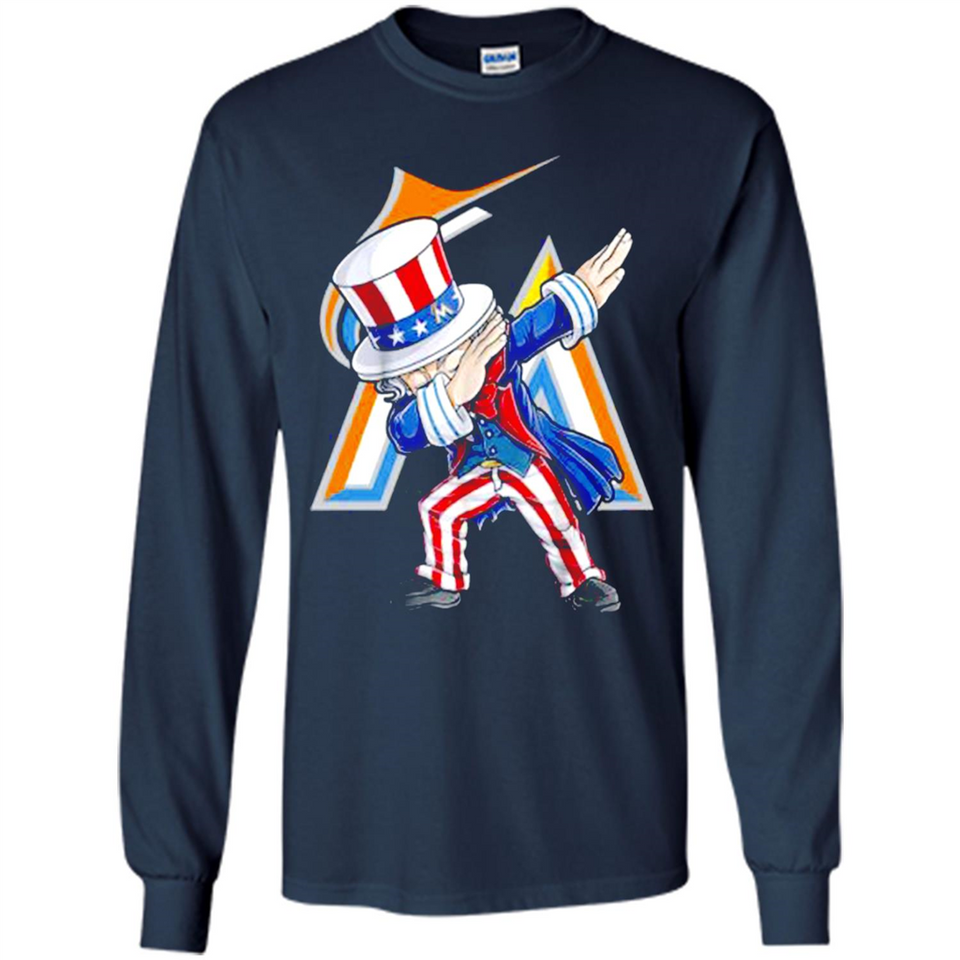 MLB MIAMI MARLINS UNCLE SAM DABBING INDEPENDENCE DAY