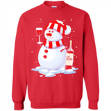 Cute Snowman drink Red Wine Christmas - Sweatshirt