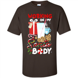 Working On My Santa Body Funny Christmas Gift Sleeve Xmas - Shirt