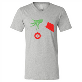 Funny Grinch Hand holding Doctor ornament Christmas Sporty T-Shirt - Canvas Unisex V-Neck