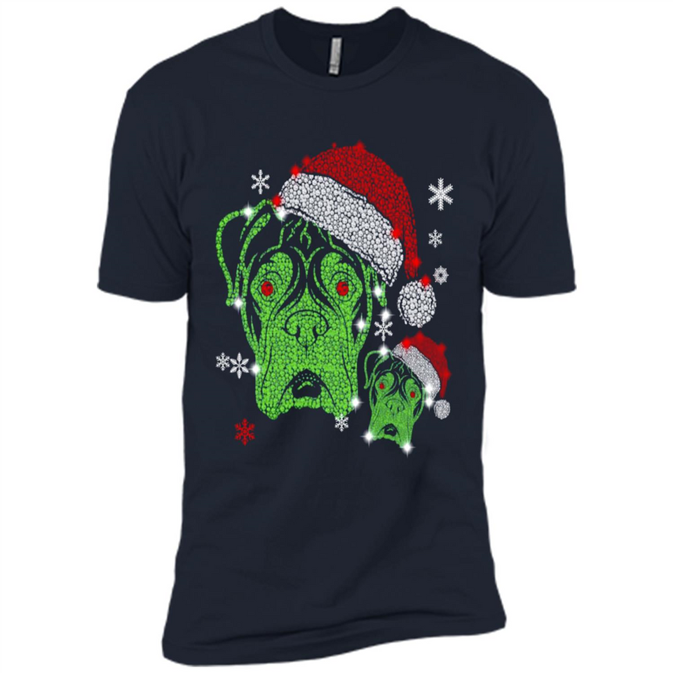 Boxer Dog diamond Christmas - Premium Short Sleeve T-Shirt