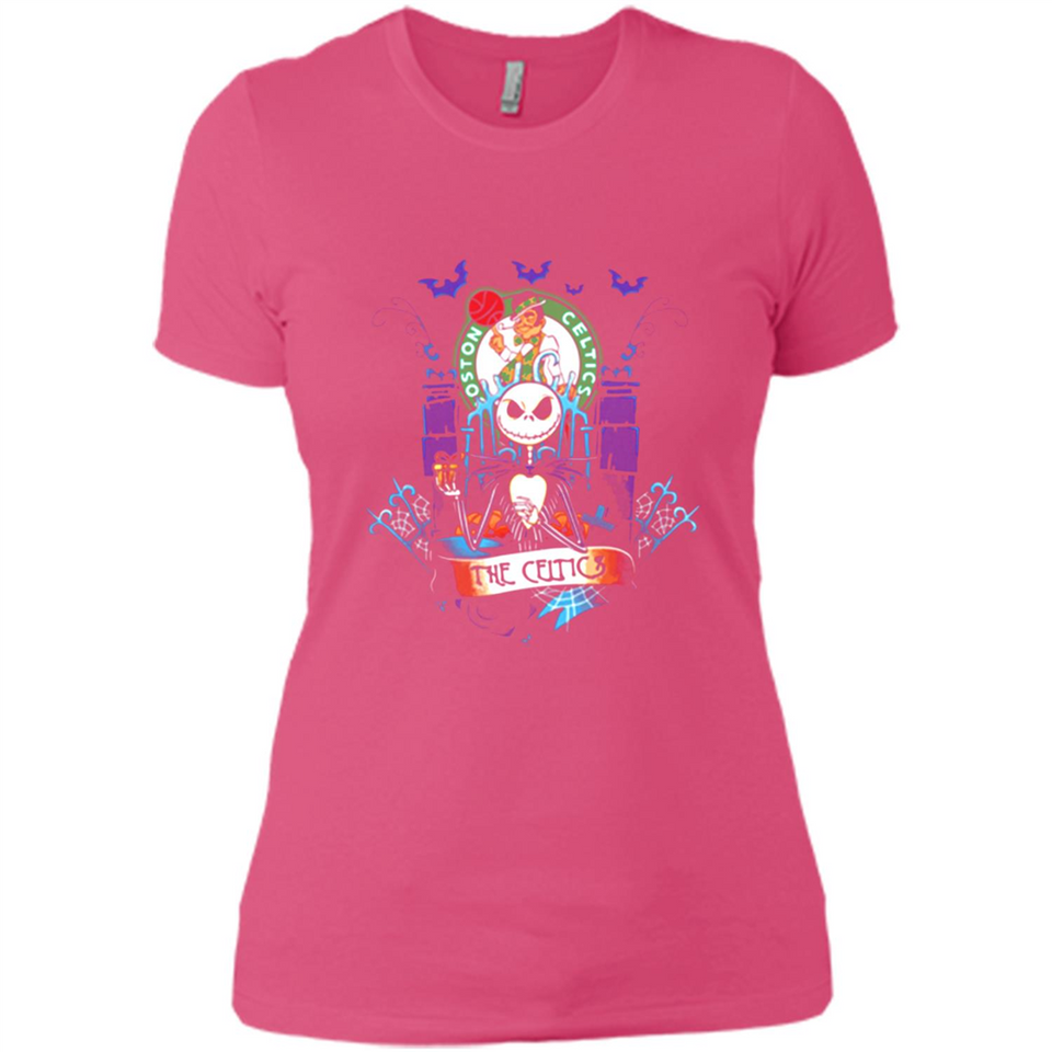 Boston Celtics Halloween The Nightmare Before Christmas - Ladies' Boyfriend T-Shirt