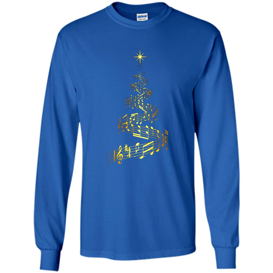 Music Note Christmas Tree Xmas Music Lover Mug PINGPONG - Long Sleeve T-Shirt