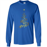 Music Note Christmas Tree Xmas Music Lover Mug PINGPONG - Long Sleeve T-Shirt