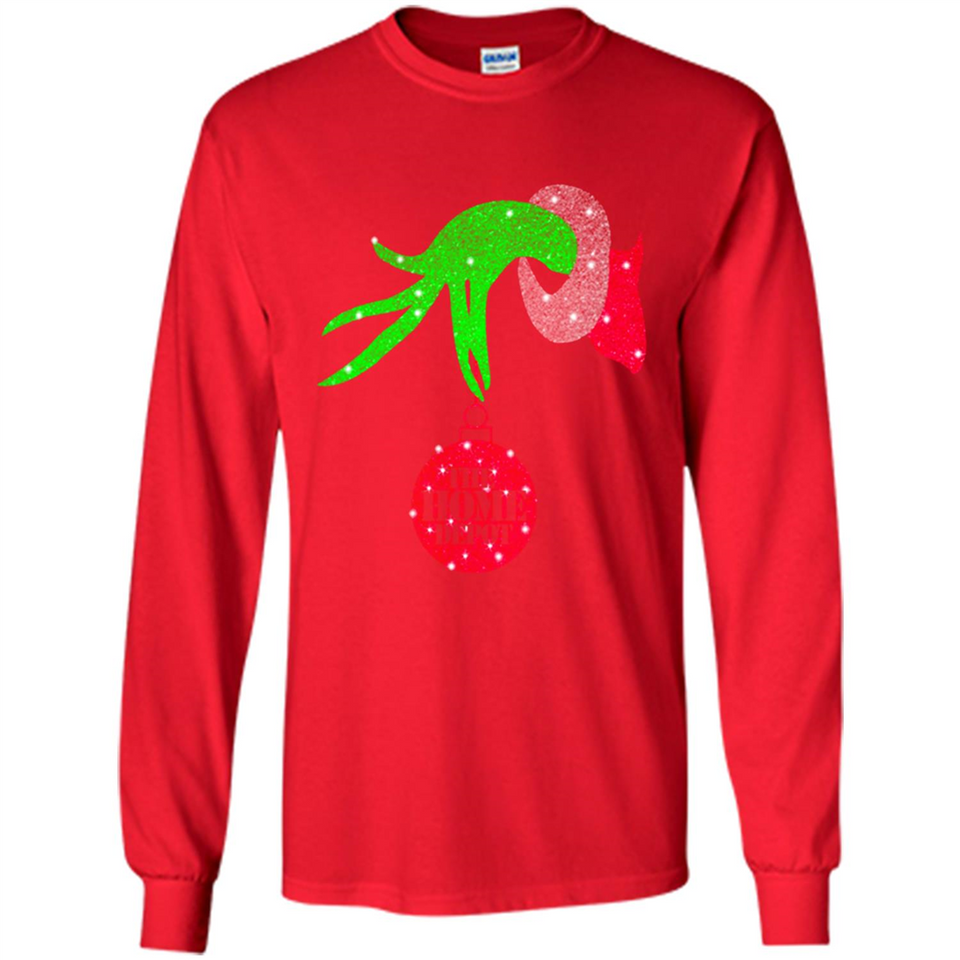 Grinch hand holding HomeDepot Glitter Christmas PING PONG