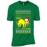 Merry Slothmas Sloth Christmas Sweater PINGPONG - Premium Short Sleeve T-Shirt