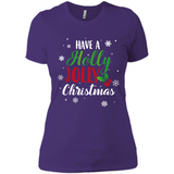 Have A Holly Jolly Christmas T-Shirt Cute Mistletoe - Ladies' Boyfriend T-Shirt