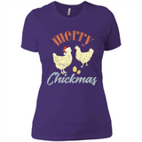 Christmas Chicken Vintage Shirt Funny Santa Hen Farmer Lover - Ladies' Boyfriend T-Shirt