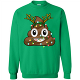 Reindeer Poop Emoji Cute Merry Christmas T-Shirt - Sweatshirt