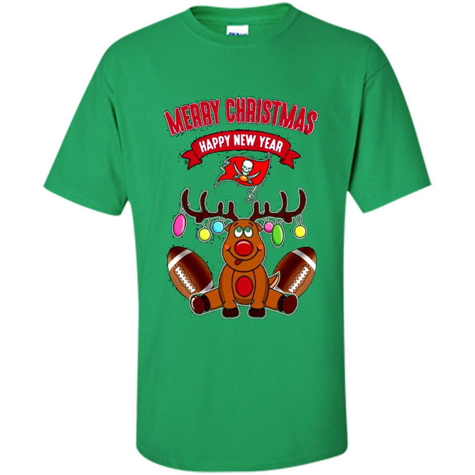 Tampa Bay Buccaneers NFL Reindeer Funny Merry Christmas And Happy New Year