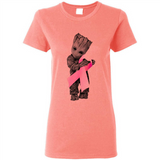 Groot Hug Breast Cancer - Ladies Short-Sleeve