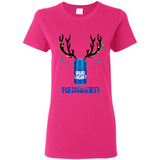 Bud Light Reinbeer Funny Beer Reindeer Christmas Sweatshirt - Ladies Short-Sleeve