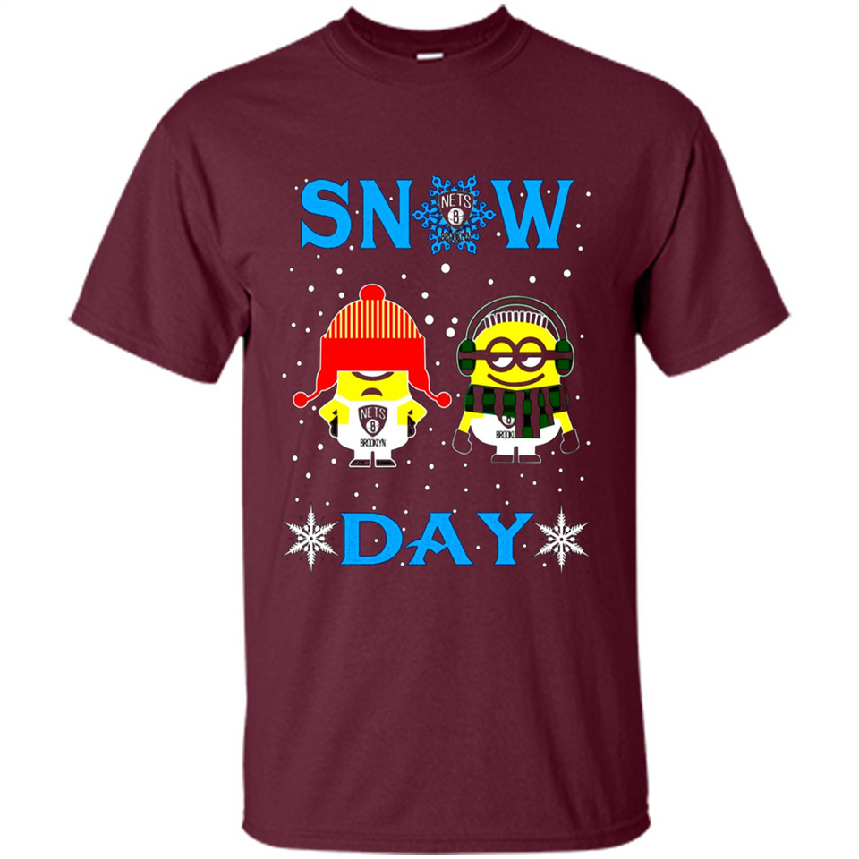 Snow Day Shirt For Brooklyn Nets Vs Minion Fans pingpong