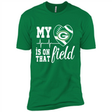 Green Bay Packers Football My Heart is on that Field - Premium Short Sleeve T-Shirt