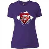 Detroit Red Wings And Superman Fans - Ladies' Boyfriend T-Shirt