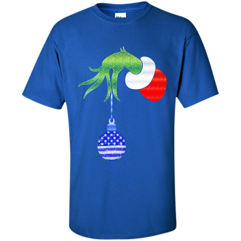 Grinch Holding American Flag ornament Christmas