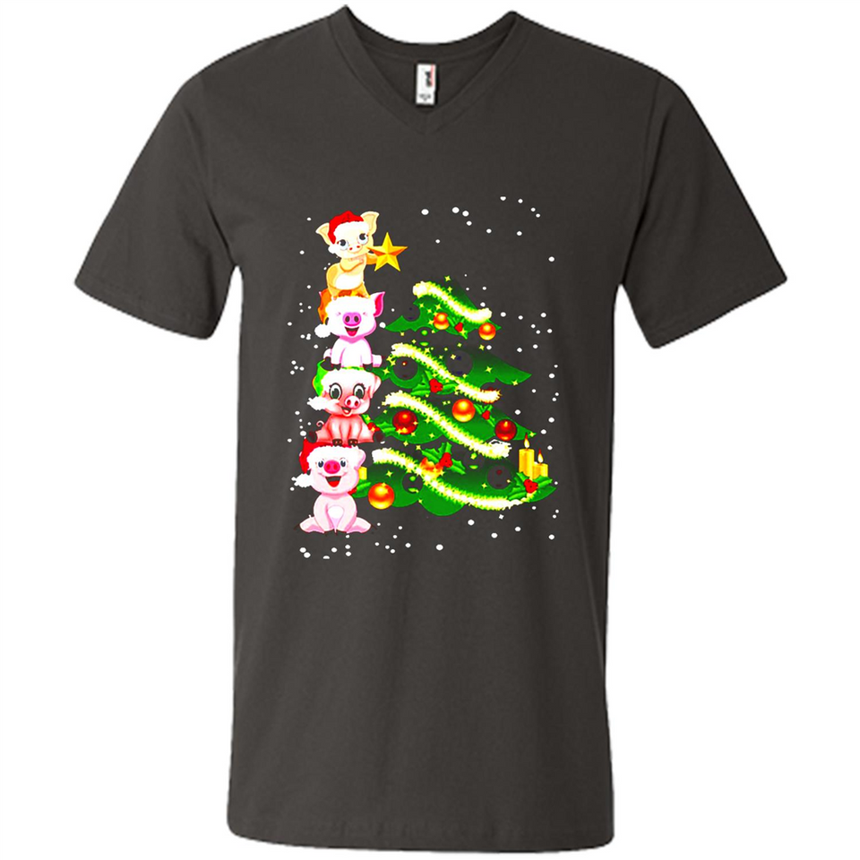 Pigs Christmas T Shirt PINGPONG - Men's V-Neck