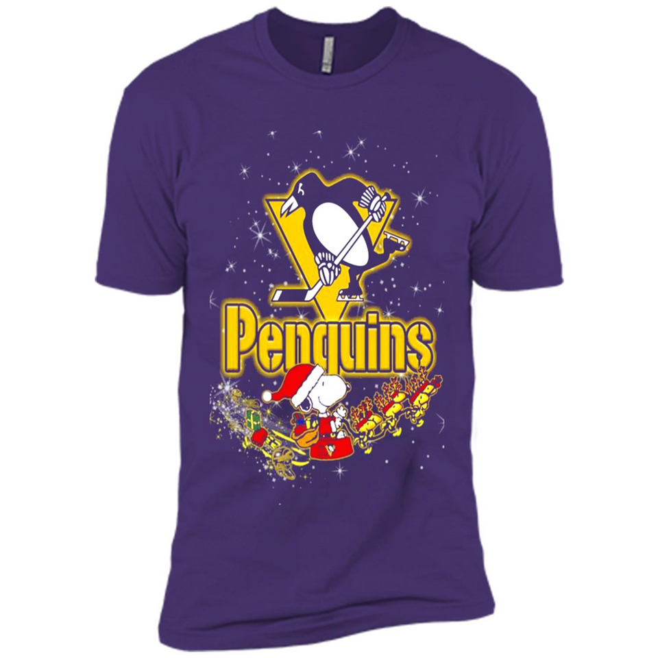 Snoopy Christmas Pittsburgh Penguins - Premium Short Sleeve T-Shirt