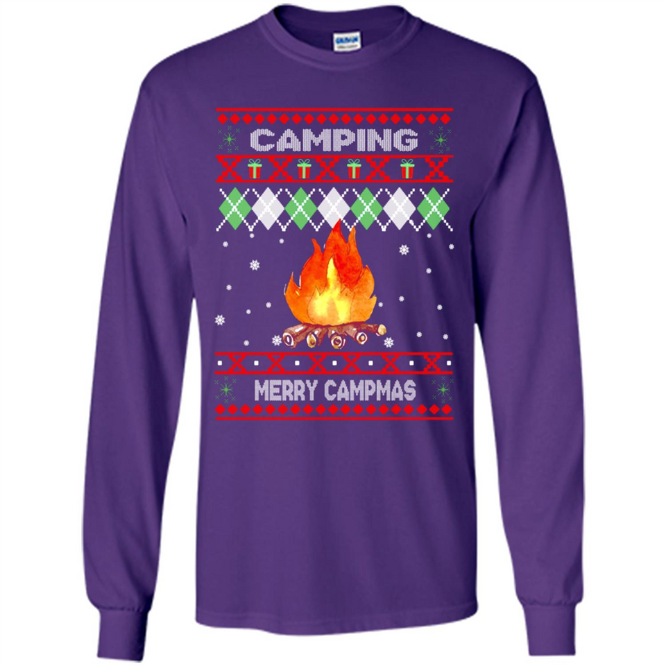 Merry Campmas Ugly Christmas - Long Sleeve T-Shirt