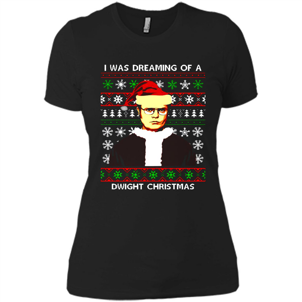 I'm dreaming of a Dwight Christmas sweatshirt - Ladies' Boyfriend T-Shirt