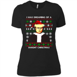 I'm dreaming of a Dwight Christmas sweatshirt - Ladies' Boyfriend T-Shirt