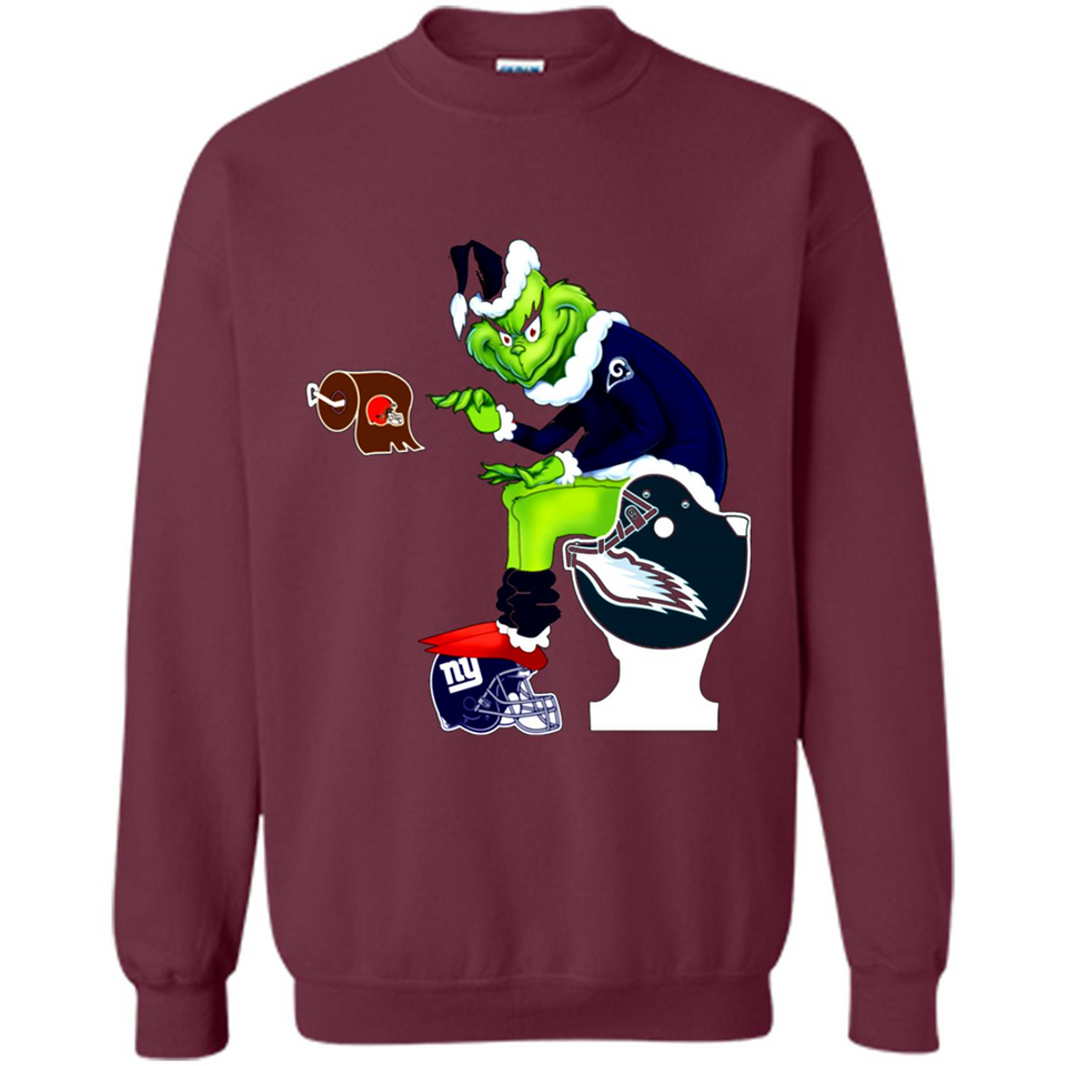 Los Angeles Rams Toilet Grinch Santa Claus Football Fan PINGPONG