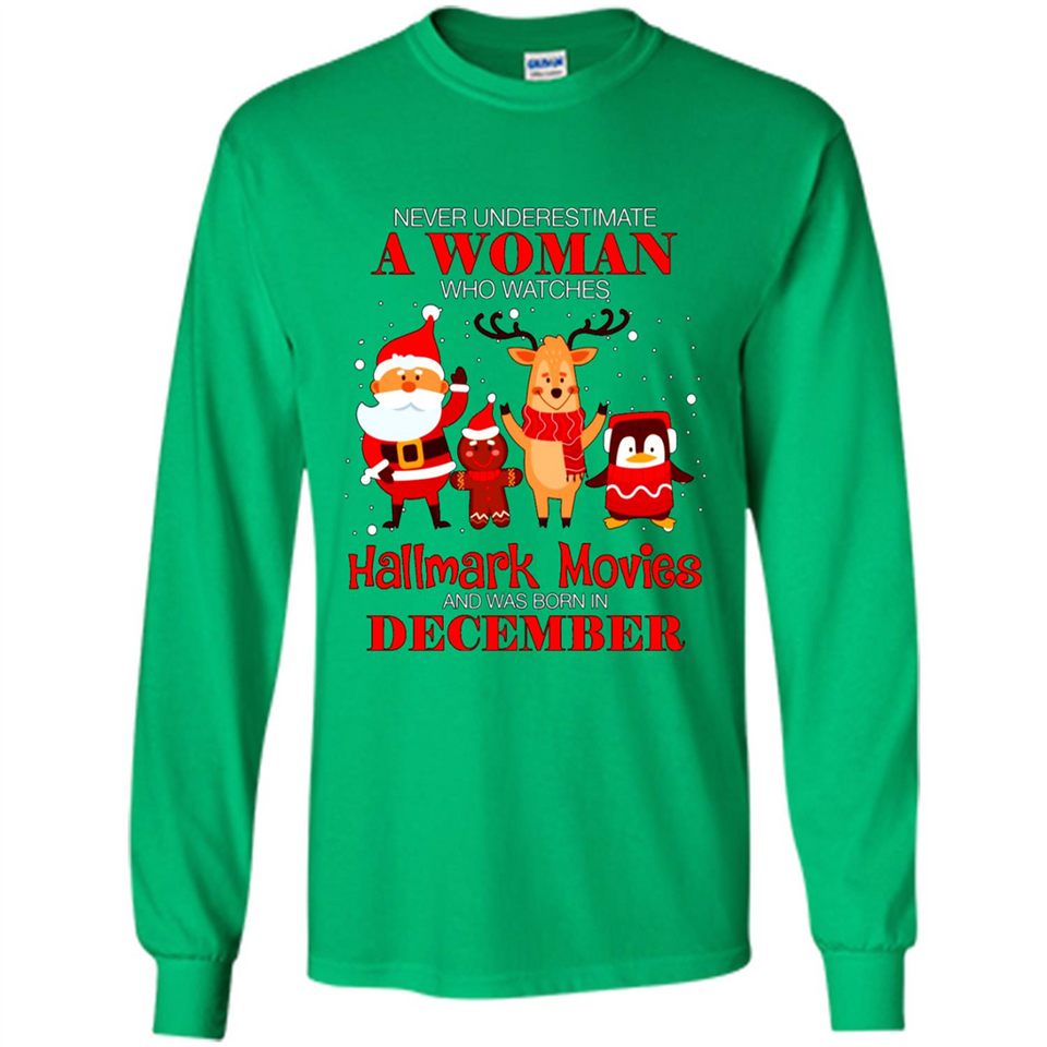 Never Underestimate A December Woman Watches Hallmark Movies Sweatshirt PINGPONG