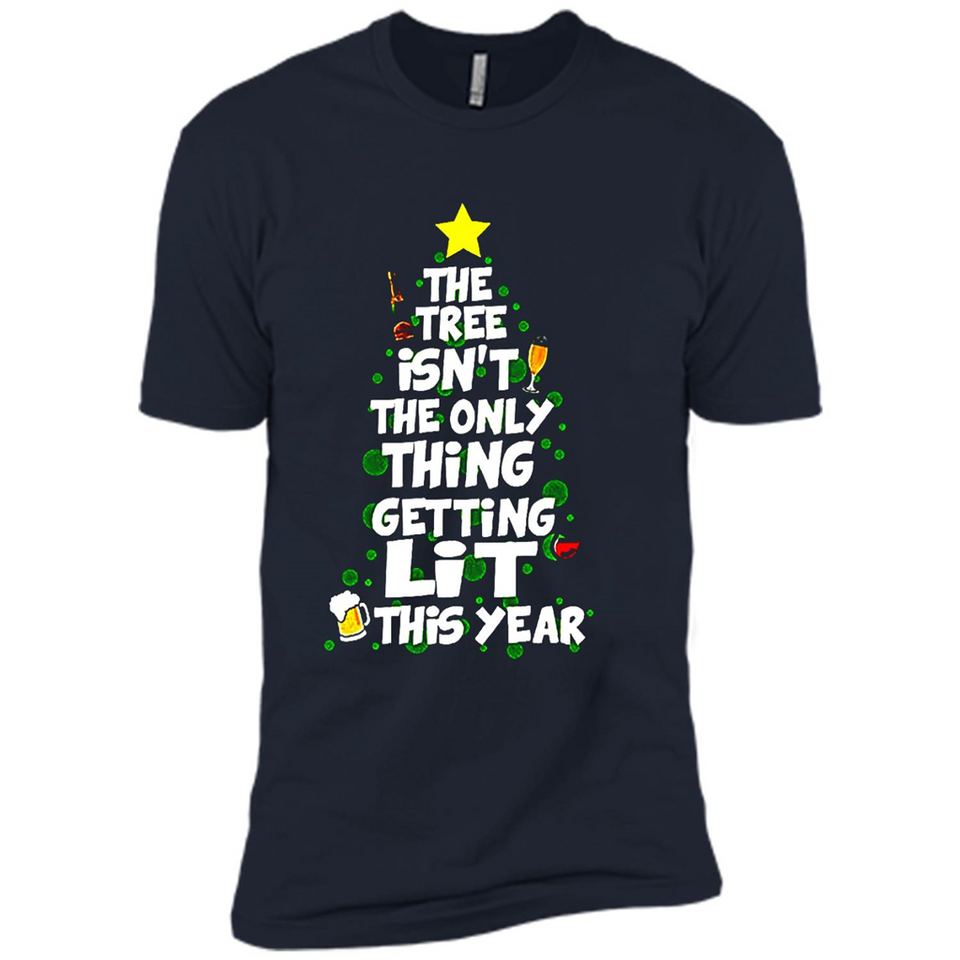 Funny Christmas Tree Drinking Sweatshirt Adult Boozy Festive - Premium Short Sleeve T-Shirt