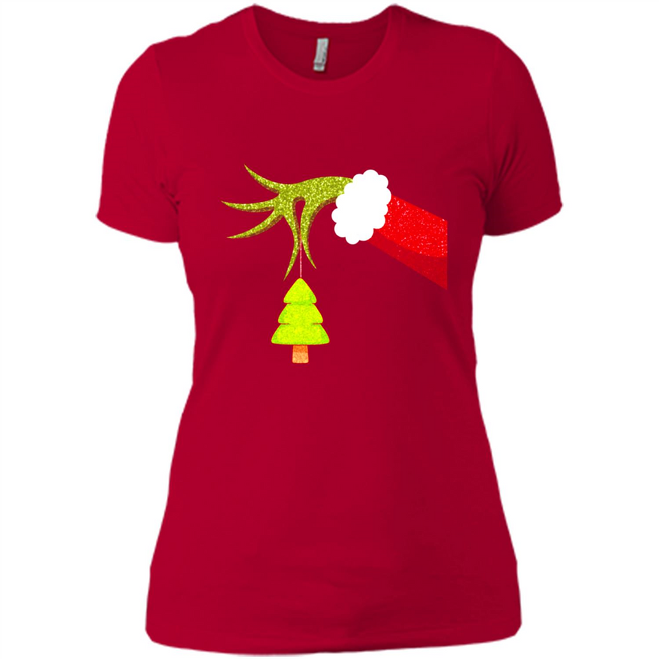 Funny Grinch Hand Holding Christmas Tree Ornament Christmas PING PONG