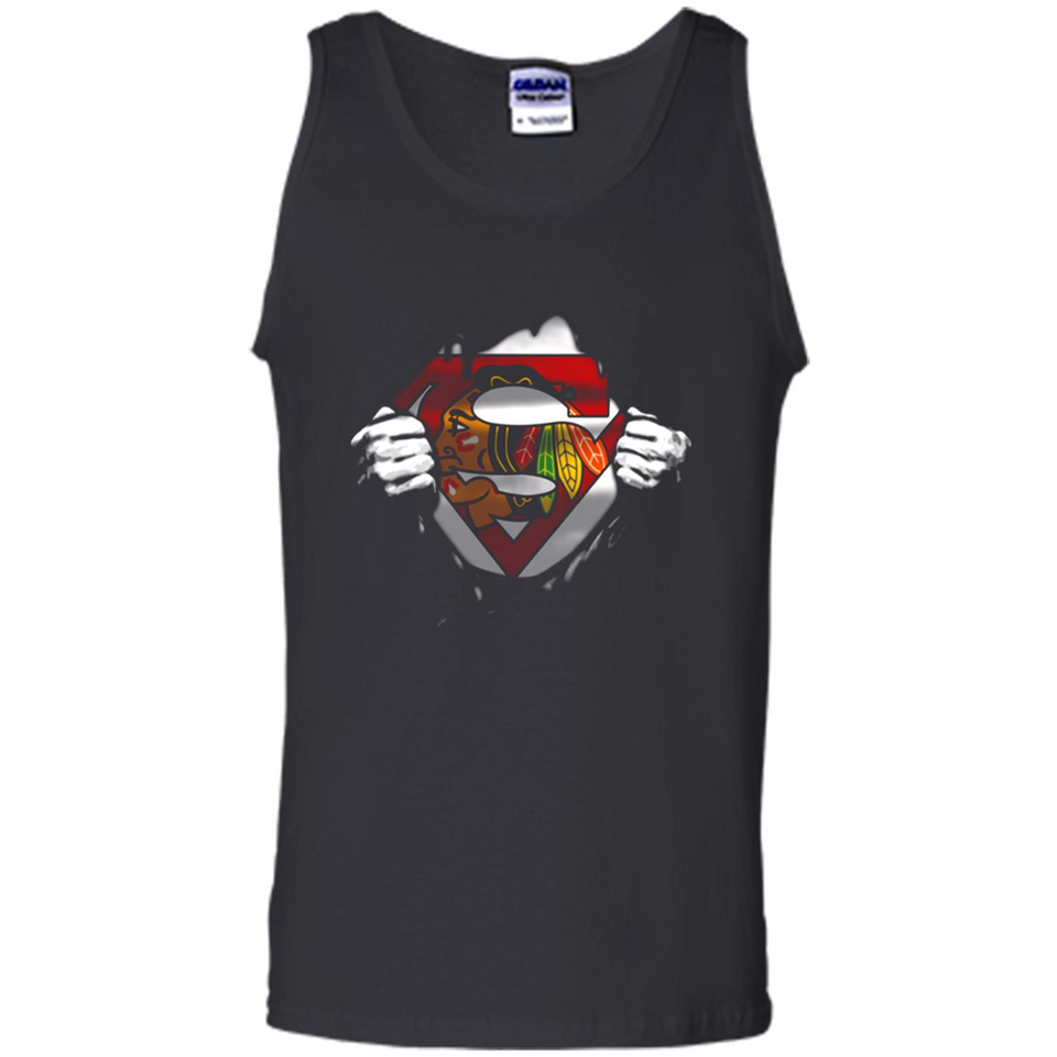 Chicago Blackhawks And Superman Fans - Tank Top