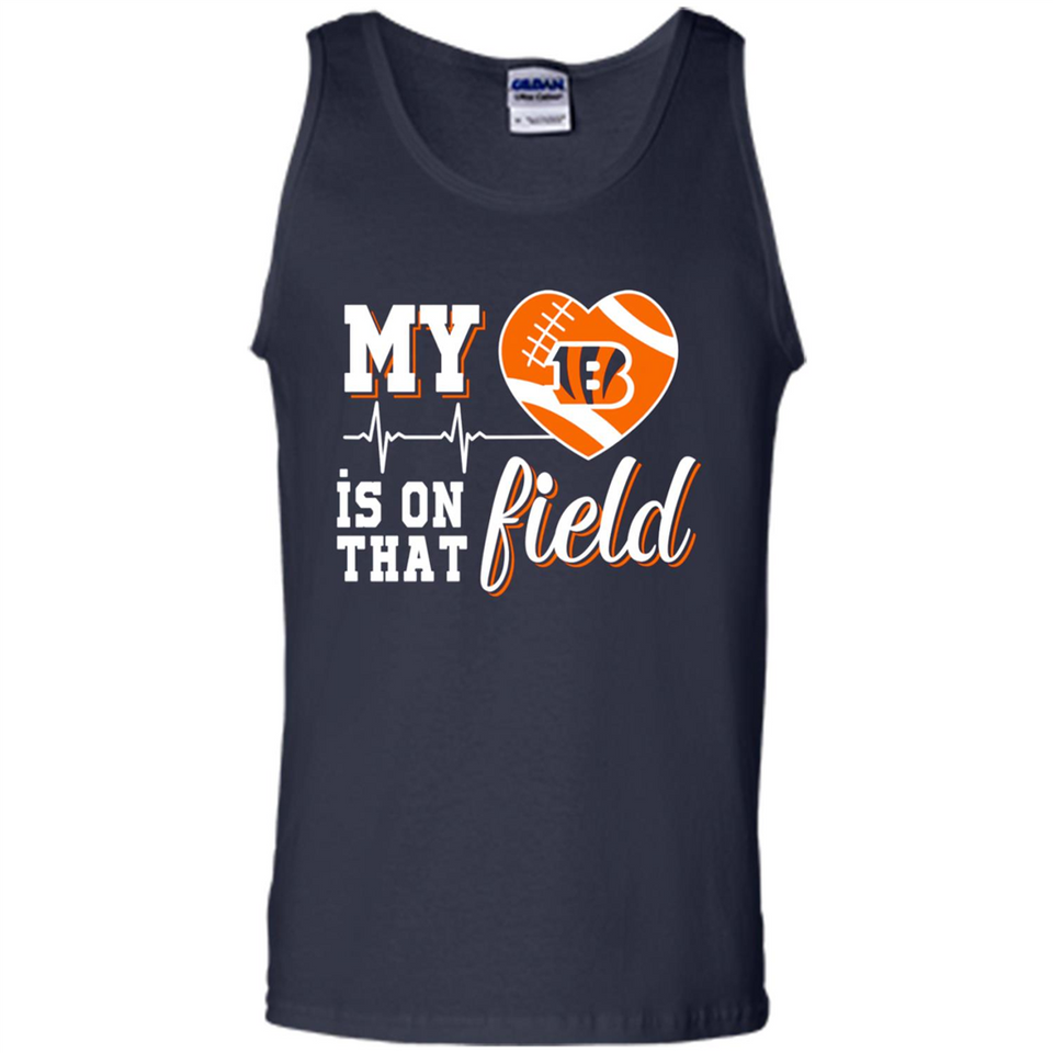 Cincinnati Bengals Football My Heart is on that Field - Tank Top