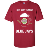 I Just Want To Drink Hot Chocolate & Watch Toronto Blue Jays Ugly Christmas Sweater PINGPONG
